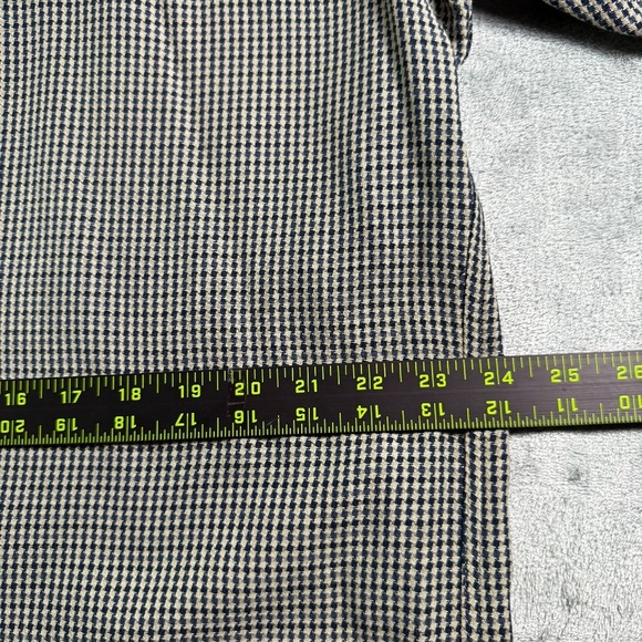 Vintage Ike Behar Rayon Button Up Shirt Houndstooth Long Sleeve Casual L U.S.A - Picture 7 of 8